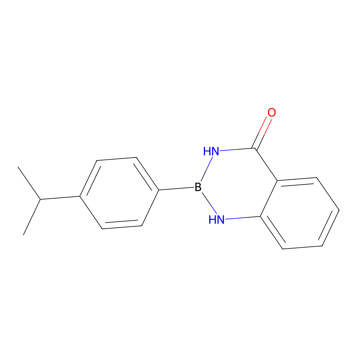 2-(4-Isopropylphenyl)-2,3-dihydrobenzo[d][1,3,2]diazaborinin-4(1H)-one molecular structure, CAS 2767192-79-8