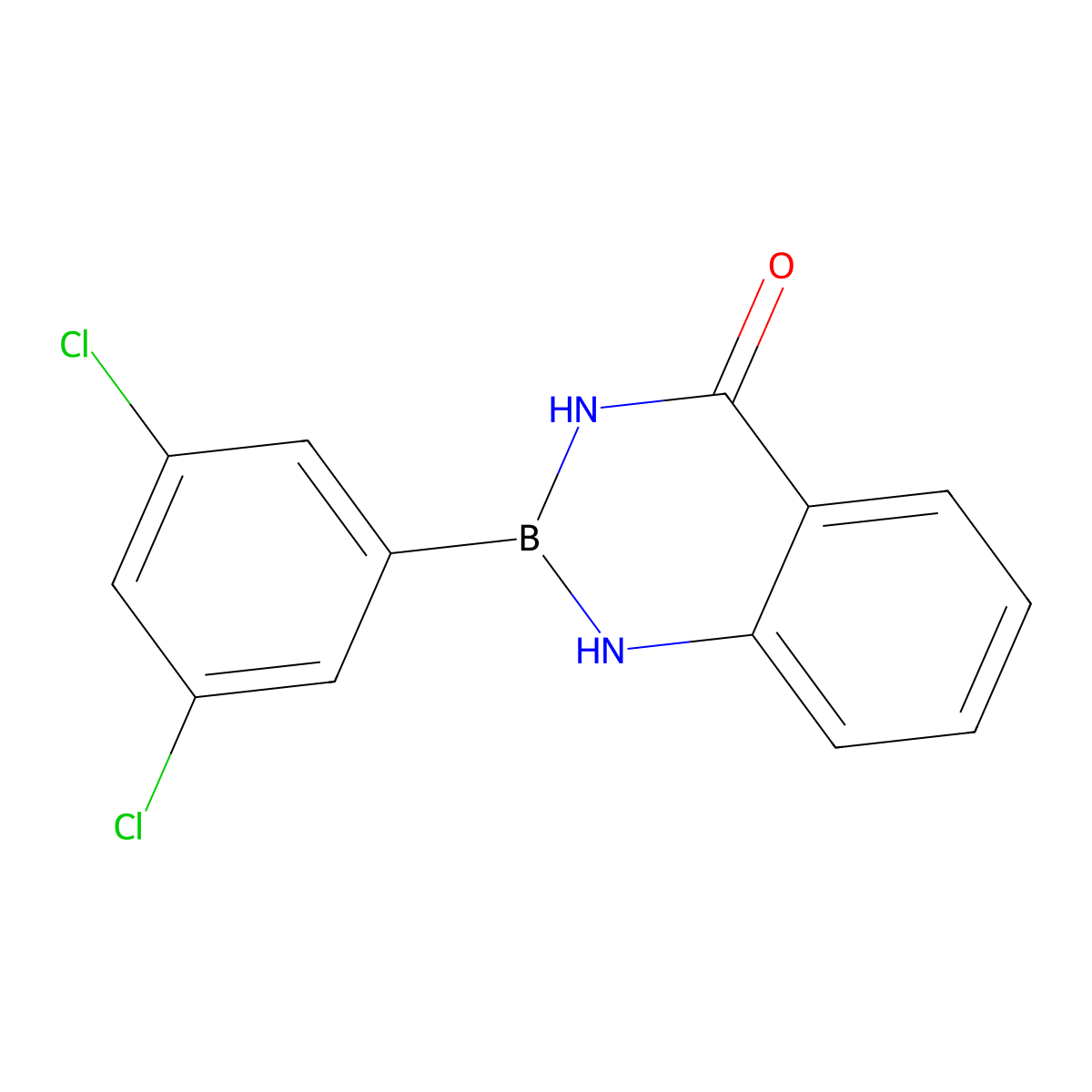 2-(3,5-Dichlorophenyl)-2,3-dihydrobenzo[d][1,3,2]diazaborinin-4(1H)-one molecular structure, CAS 2767192-90-3