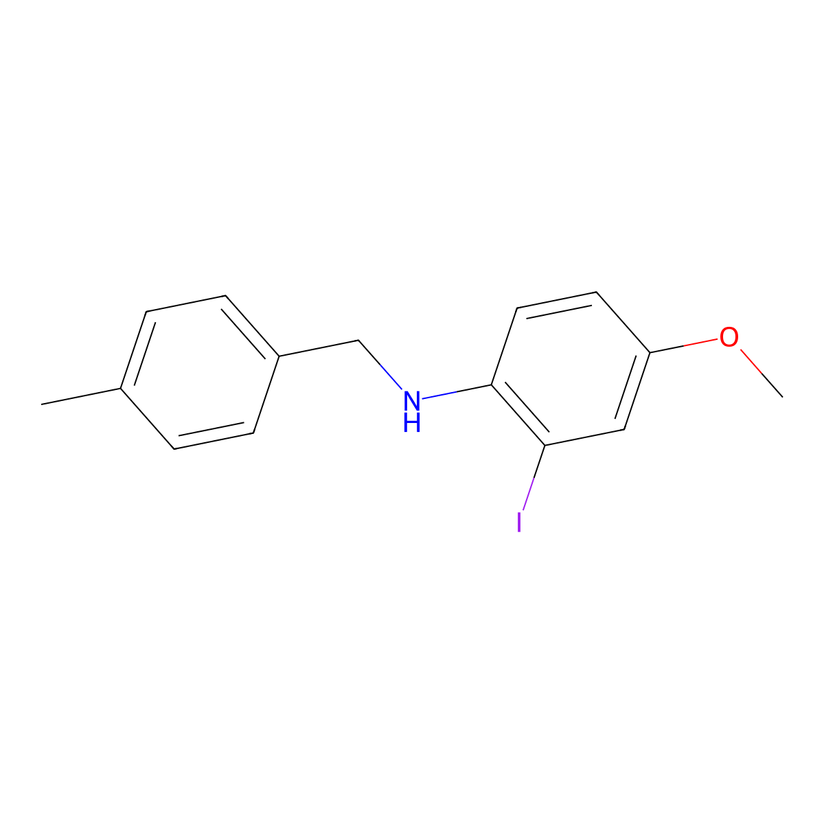 N-(2-Iodo-4-methoxyphenyl)-4-methylbenzenemethanamine molecular structure, CAS 2767230-45-3