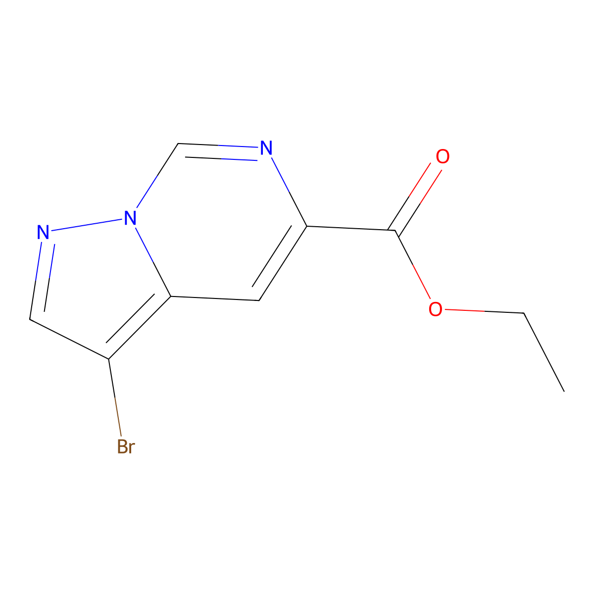 Ethyl 3-bromopyrazolo[1,5-c]pyrimidine-5-carboxylate molecular structure, CAS 2767264-83-3