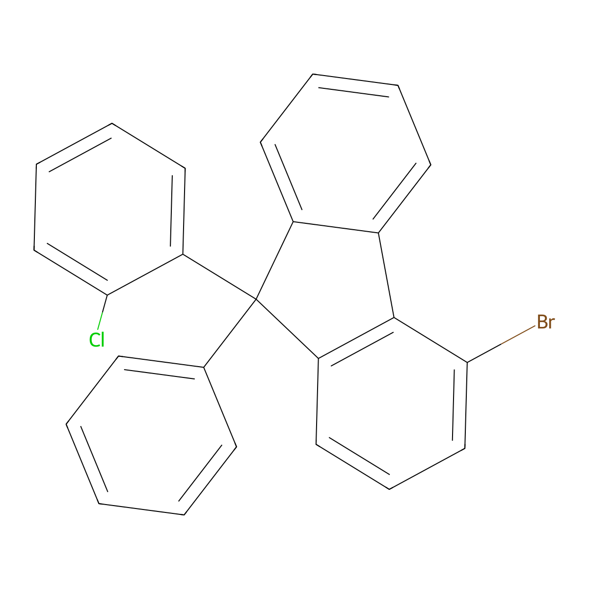 4-Bromo-9-(2-chlorophenyl)-9-phenyl-9H-fluorene molecular structure, CAS 2767332-20-5