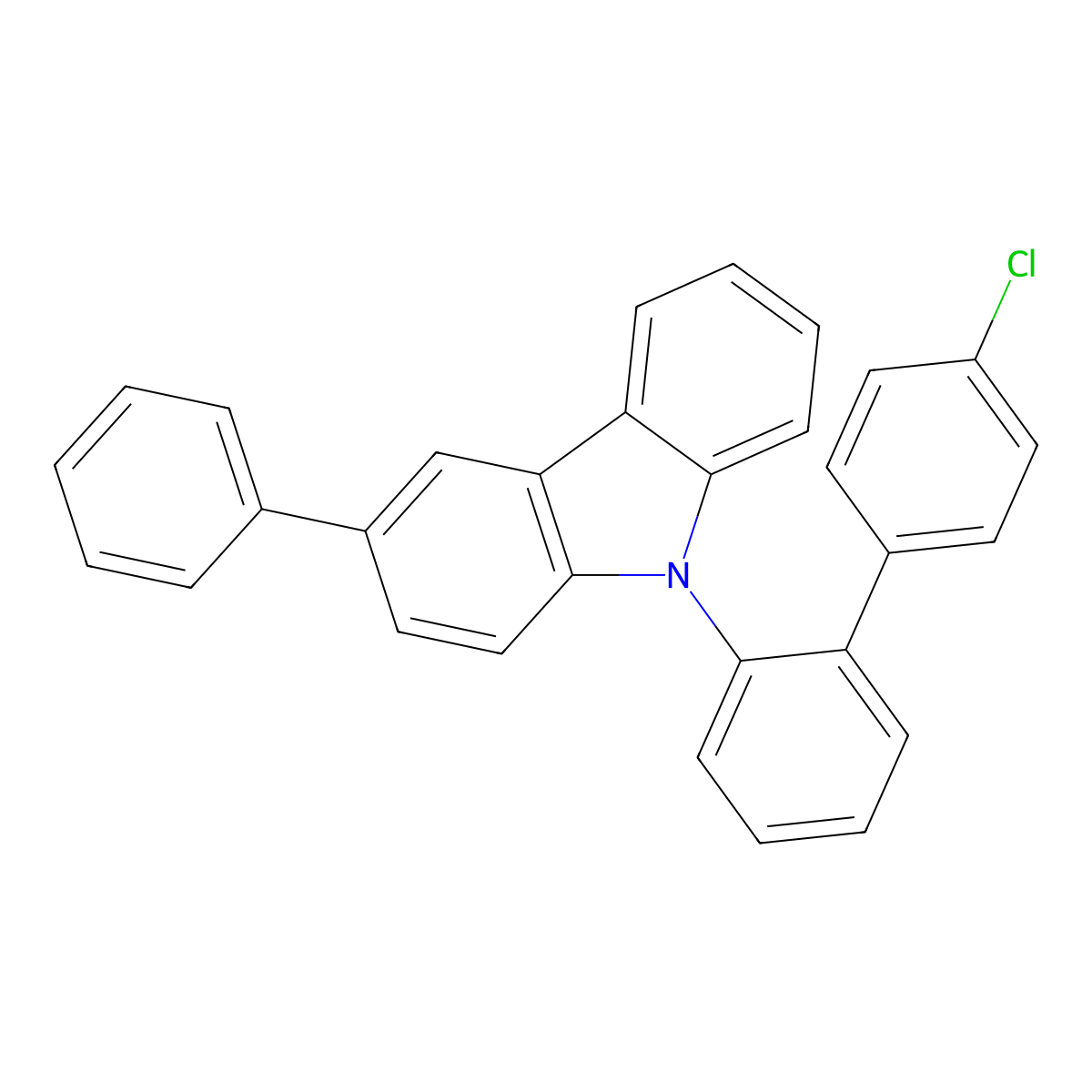 9-(4'-Chloro[1,1'-biphenyl]-2-YL)-3-phenyl-9H-carbazole molecular structure, CAS 2767359-27-1