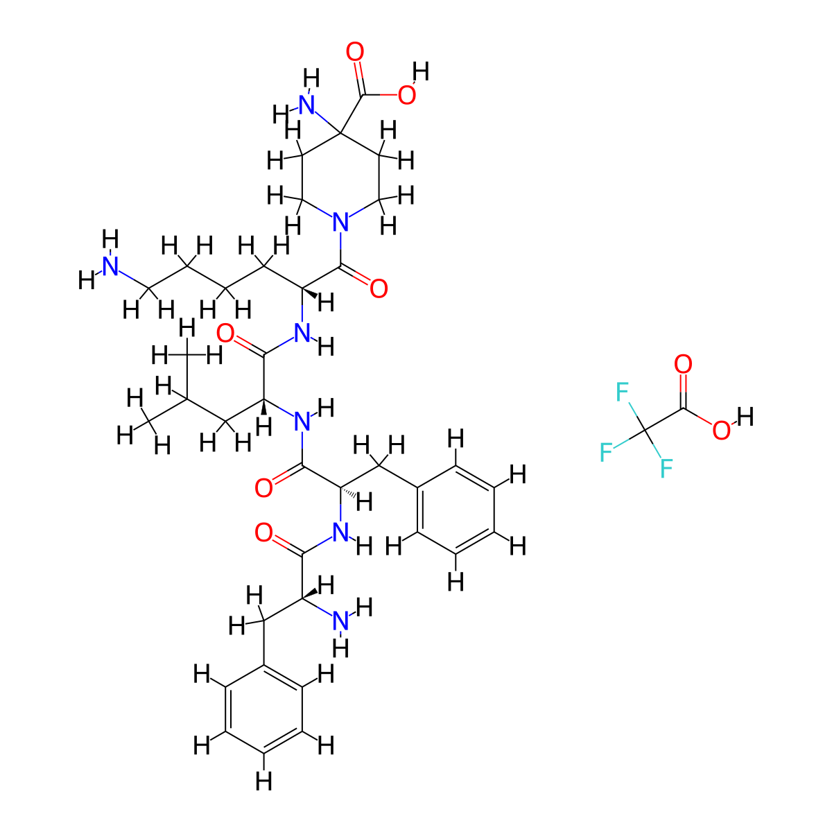 Difelikefalin (trifluoroacetate salt) molecular structure, CAS 2767426-81-1