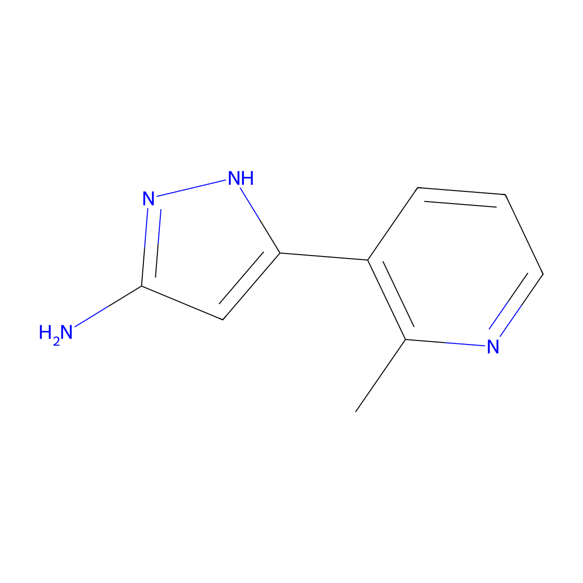 5-(2-methylpyridin-3-yl)-1H-pyrazol-3-amine molecular structure, CAS 2767470-91-5