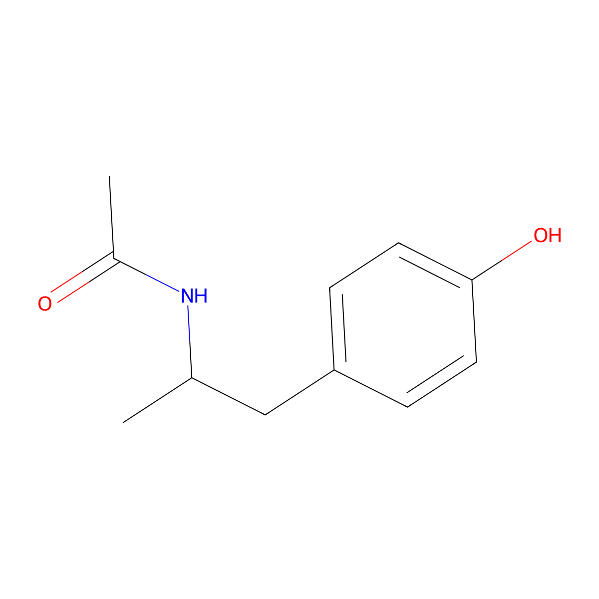 Acetamide, N-[2-(4-hydroxyphenyl)-1-methylethyl]- molecular structure, CAS 27675-95-2