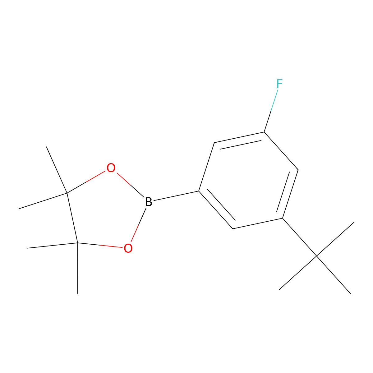 2-(3-(Tert-butyl)-5-fluorophenyl)-4,4,5,5-tetramethyl-1,3,2-dioxaborolane molecular structure, CAS 2767529-32-6