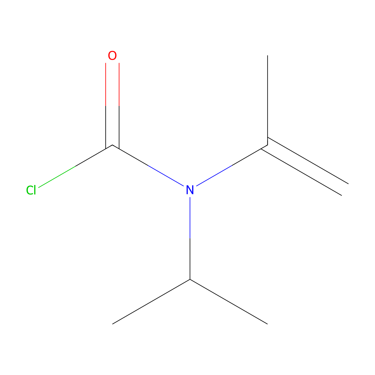 N-(prop-1-en-2-yl)-N-(propan-2-yl)carbamoyl chloride molecular structure, CAS 27676-61-5