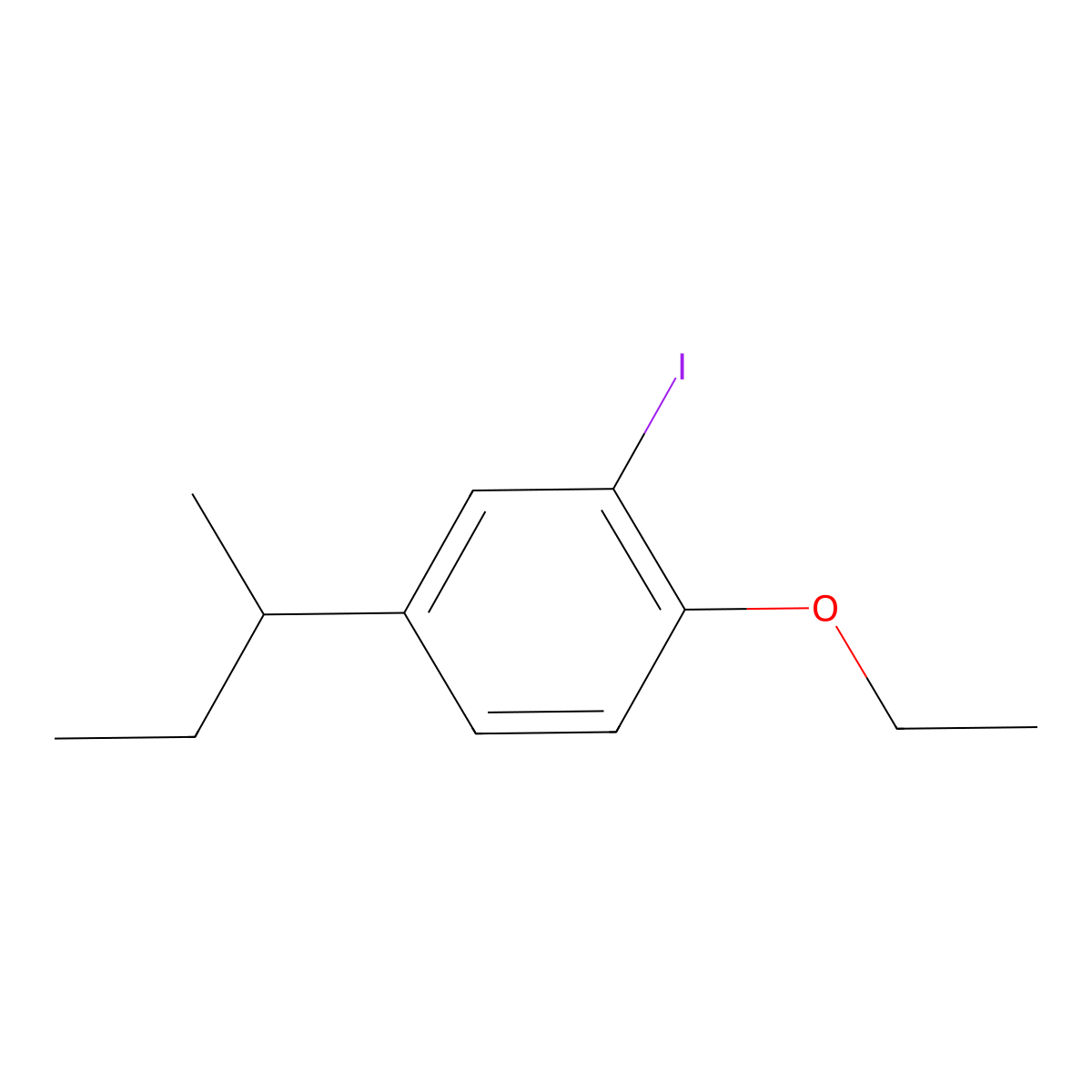 1-Ethoxy-2-iodo-4-(1-methylpropyl)benzene molecular structure, CAS 2767645-37-2