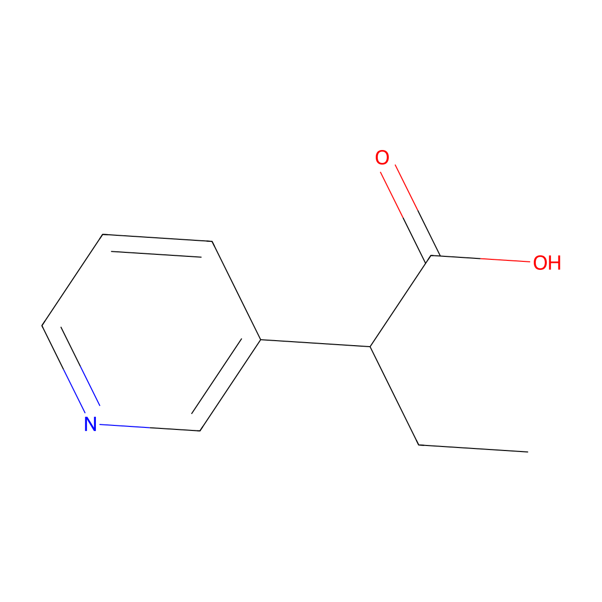 2-(Pyridin-3-yl)butanoic acid molecular structure, CAS 27678-07-5