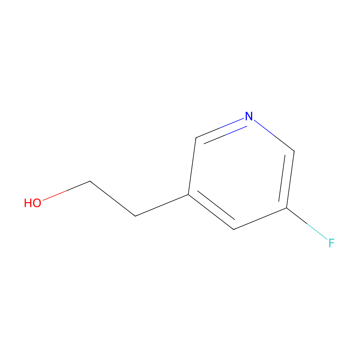 2-(5-Fluoropyridin-3-yl)ethan-1-ol molecular structure, CAS 27678-13-3