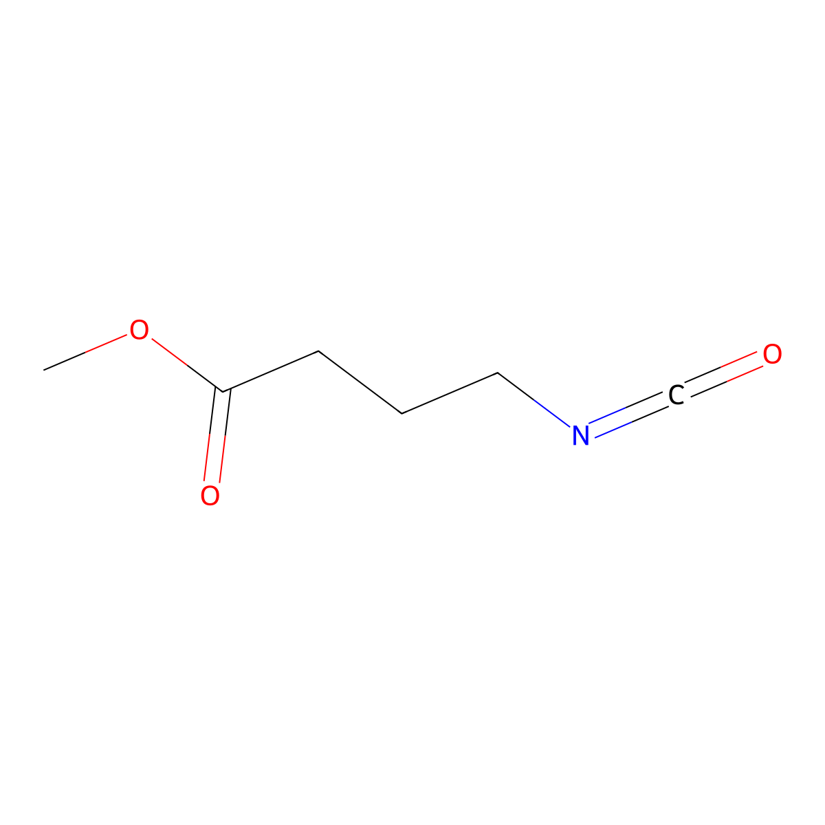 Methyl 4-isocyanatobutanoate molecular structure, CAS 27678-30-4