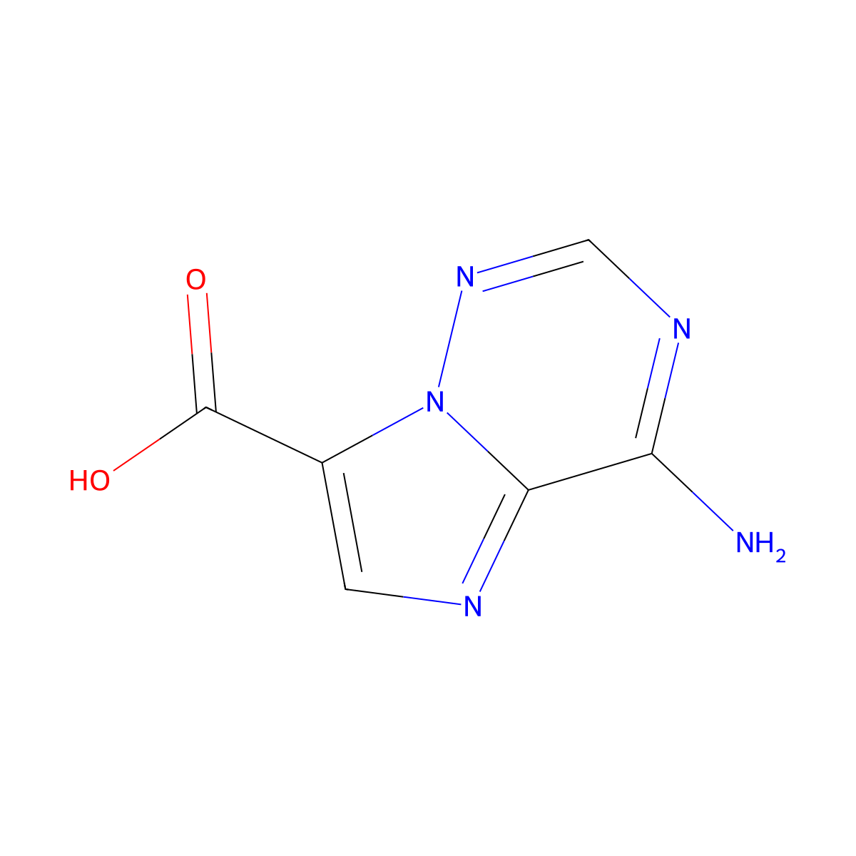4-Aminoimidazo[2,1-f][1,2,4]triazine-7-carboxylic acid molecular structure, CAS 2767998-53-6