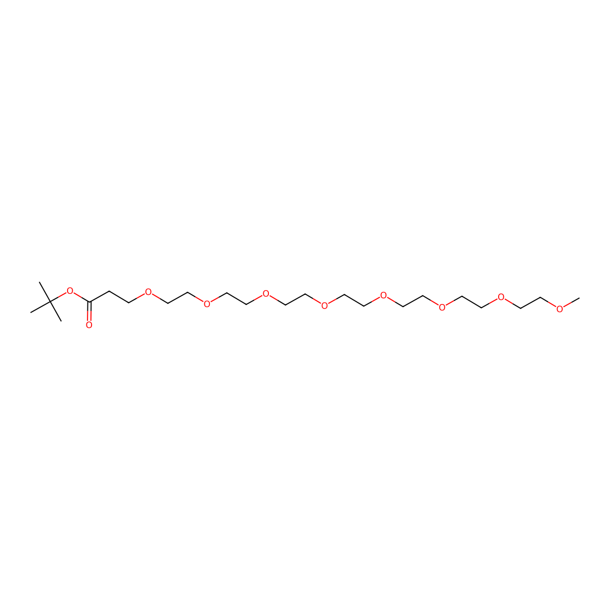 m-PEG8-t-butyl ester molecular structure, CAS 2768015-32-1