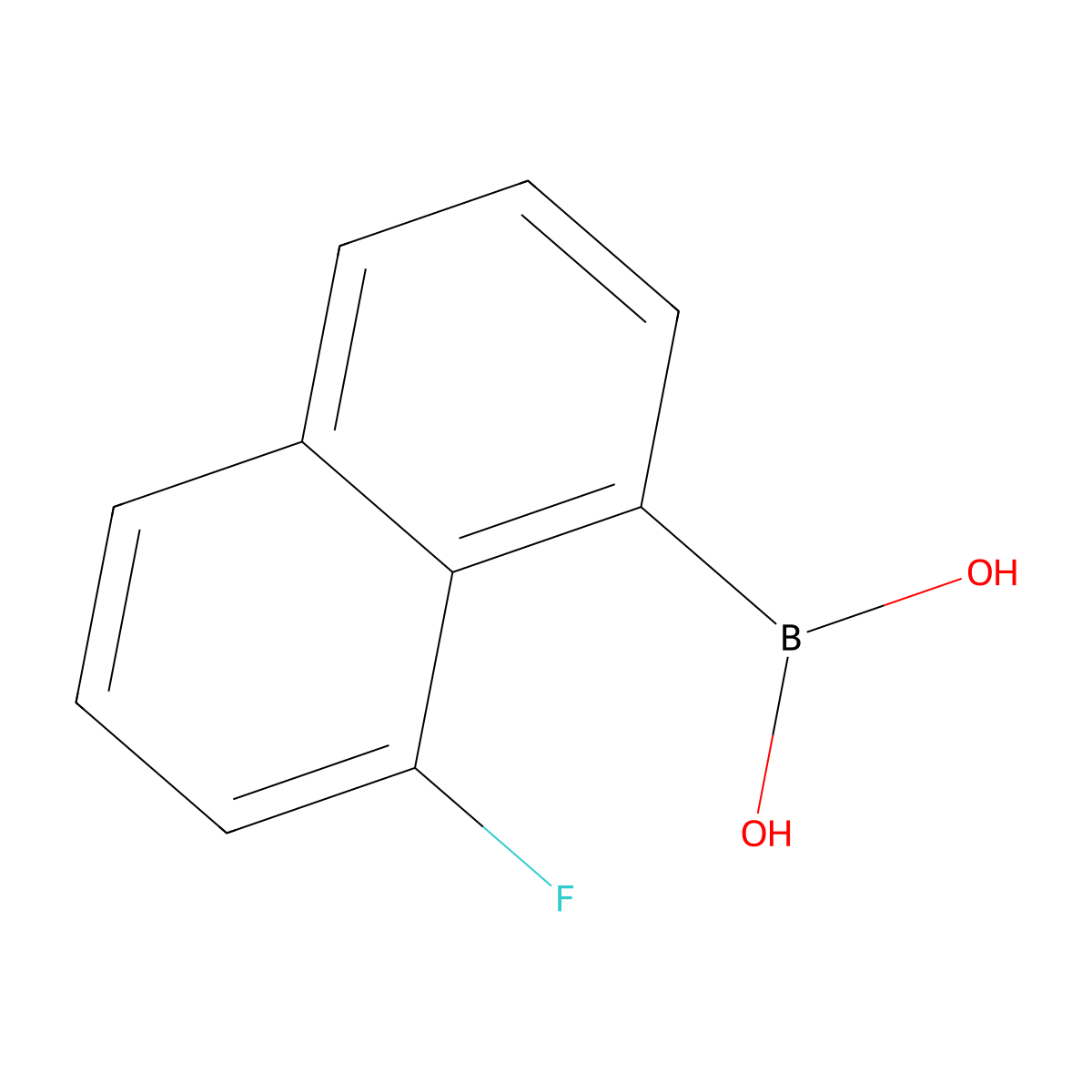 (8-Fuoronaphthalen-1-yl)boronic acid molecular structure, CAS 2768165-30-4