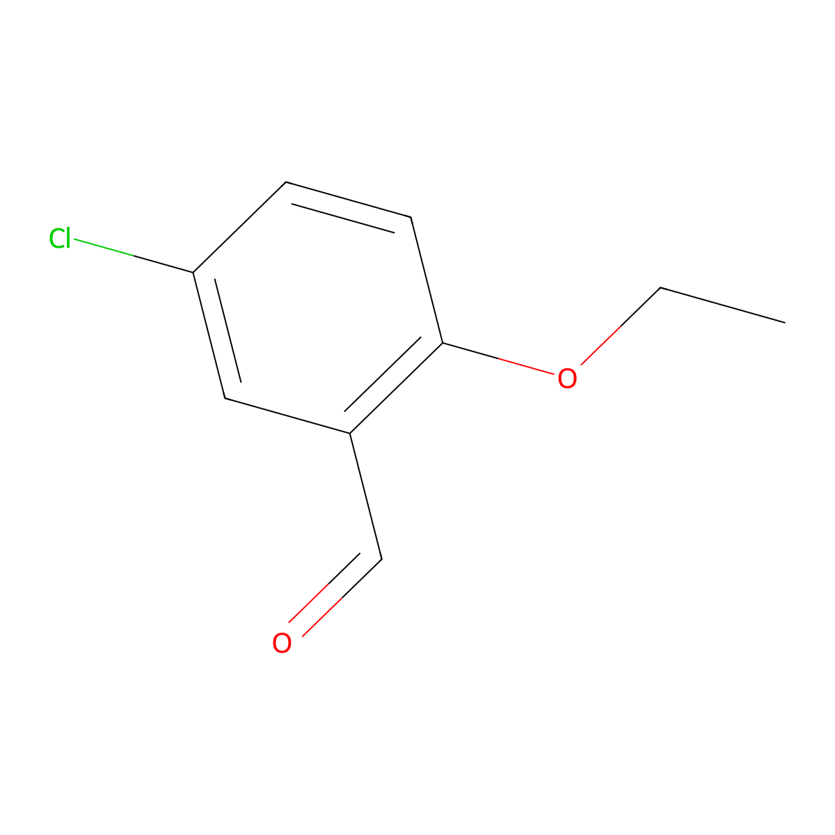 5-Chloro-2-ethoxybenzaldehyde molecular structure, CAS 27682-64-0