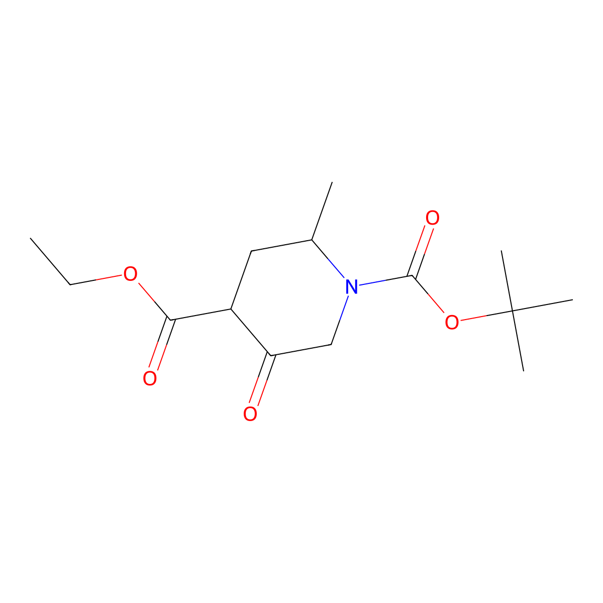 1-(1,1-Dimethylethyl) 4-ethyl (2R)-2-methyl-5-oxo-1,4-piperidinedicarboxylate molecular structure, CAS 2768212-81-1