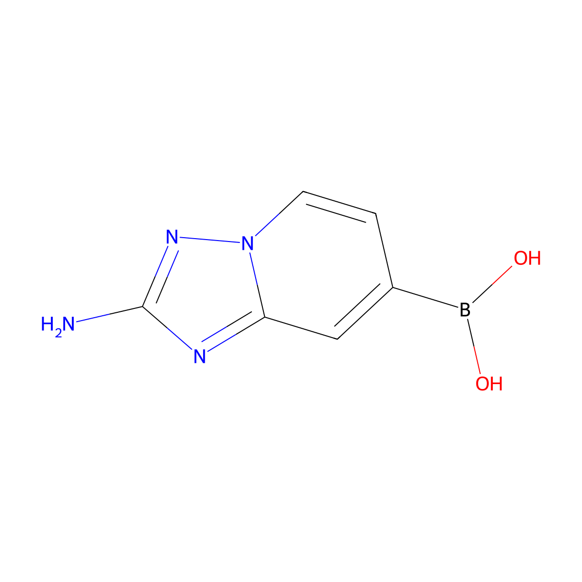(2-Amino-[1,2,4]triazolo[1,5-a]pyridin-7-yl)boronic acid molecular structure, CAS 2768257-39-0