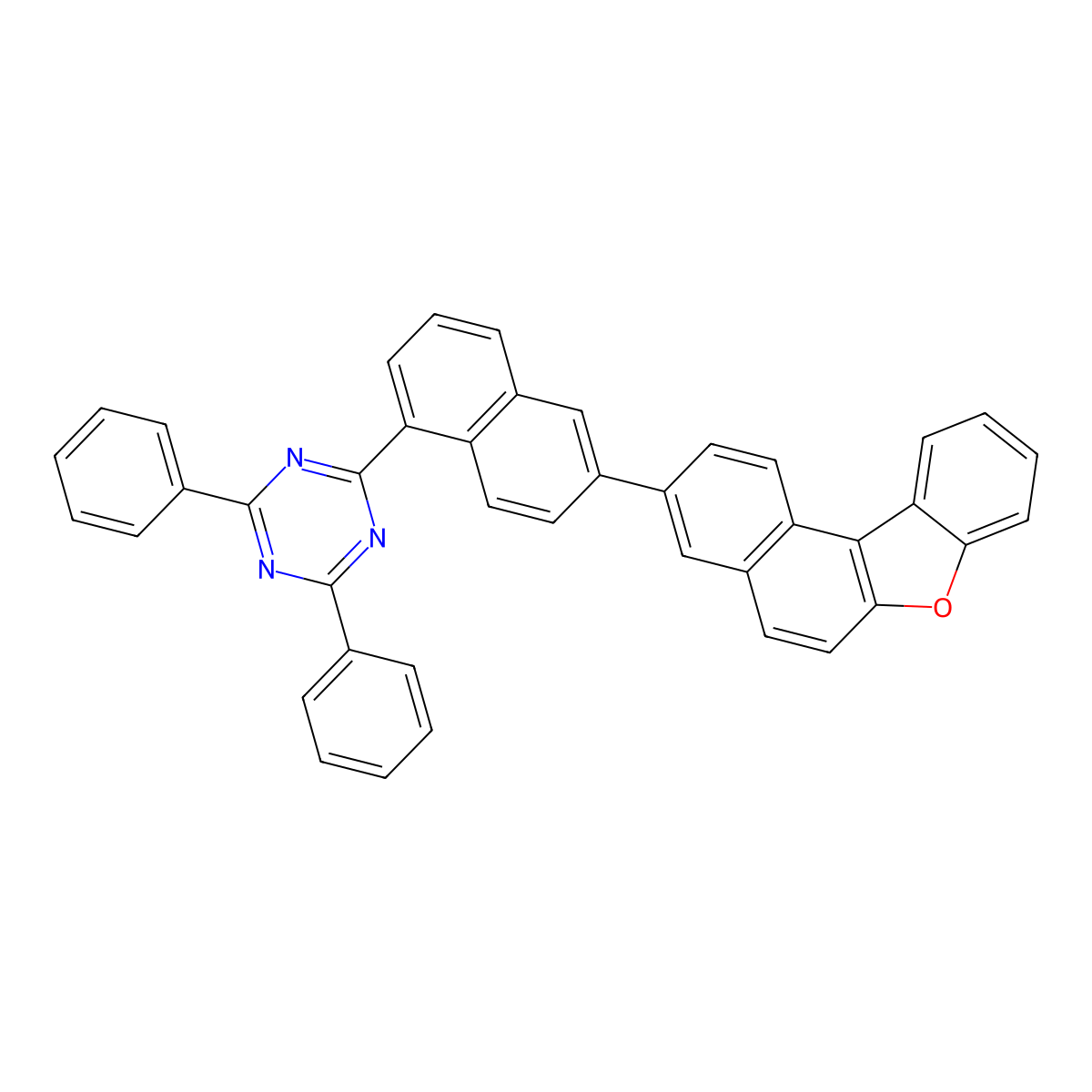 2-(6-Benzo[b]naphtho[1,2-d]furan-3-yl-1-naphthalenyl)-4,6-diphenyl-1,3,5-triazine molecular structure, CAS 2768290-35-1