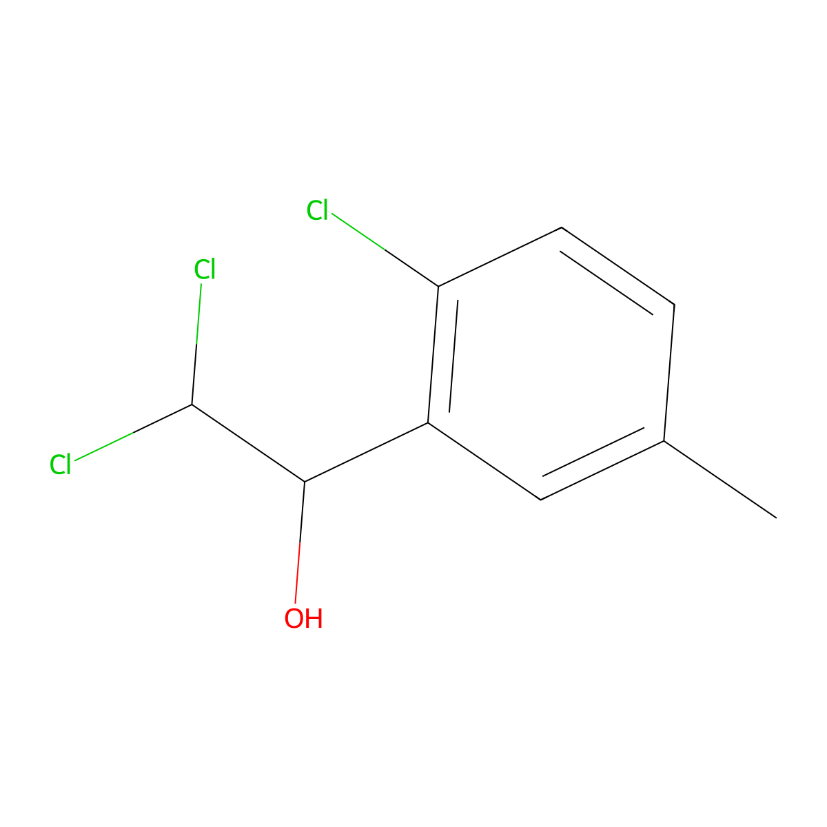 2,2-Dichloro-1-(2-chloro-5-methylphenyl)ethanol molecular structure, CAS 27683-62-1