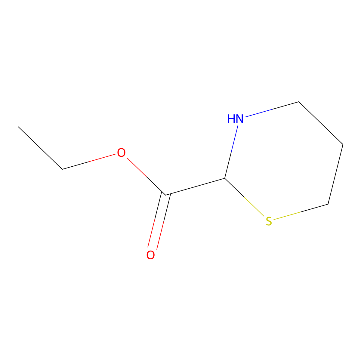 Ethyl 1,3-thiazinane-2-carboxylate molecular structure, CAS 2768326-22-1
