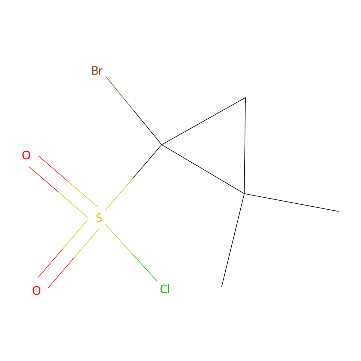 1-Bromo-2,2-dimethylcyclopropane-1-sulfonyl chloride molecular structure, CAS 2768326-27-6