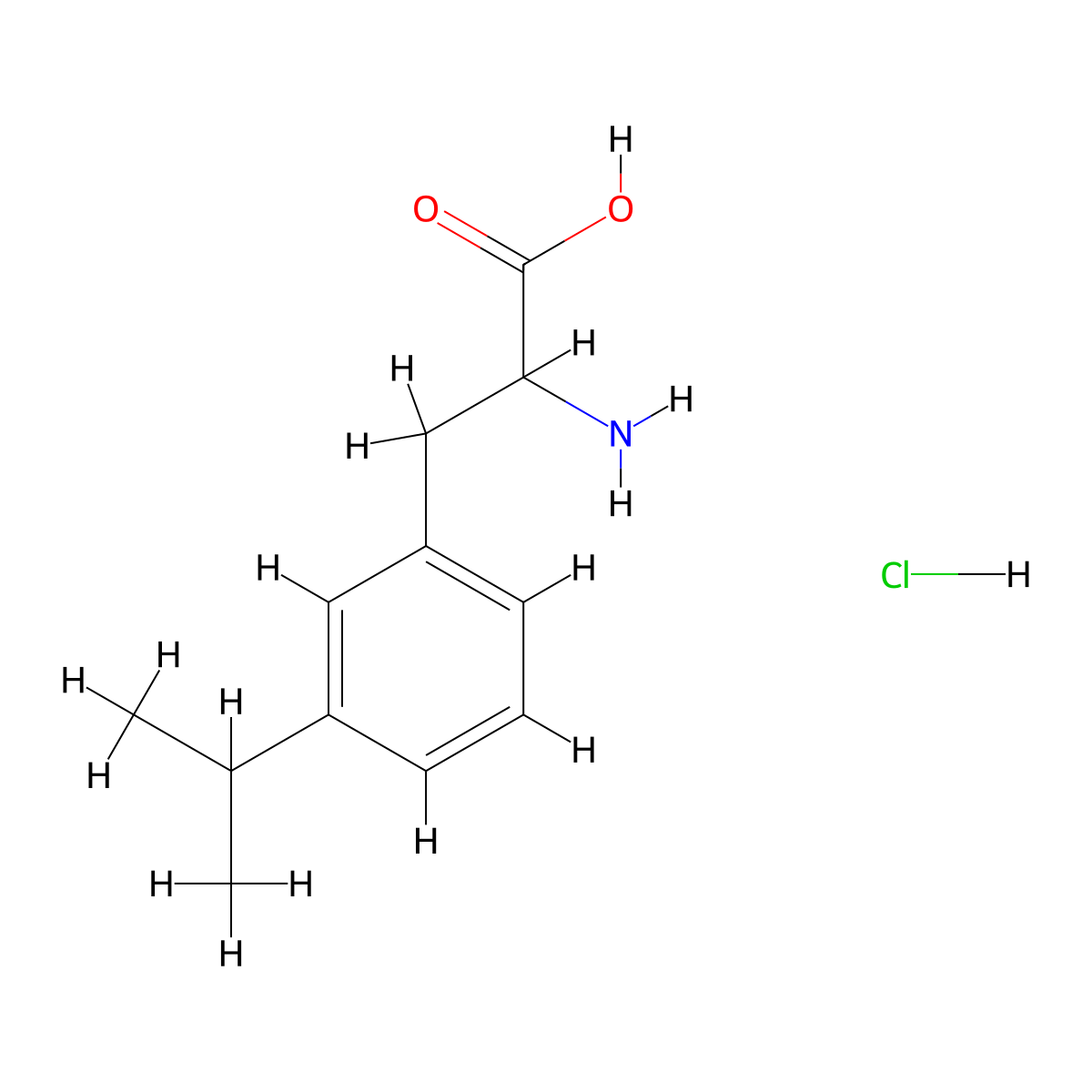 2-Amino-3-[3-(propan-2-yl)phenyl]propanoic acid hydrochloride molecular structure, CAS 2768326-35-6