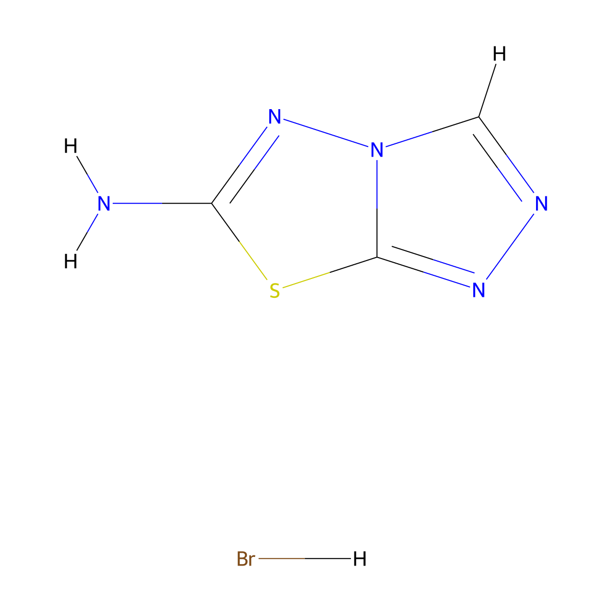 [1,2,4]Triazolo[3,4-b][1,3,4]thiadiazol-6-amine hydrobromide molecular structure, CAS 2768326-42-5