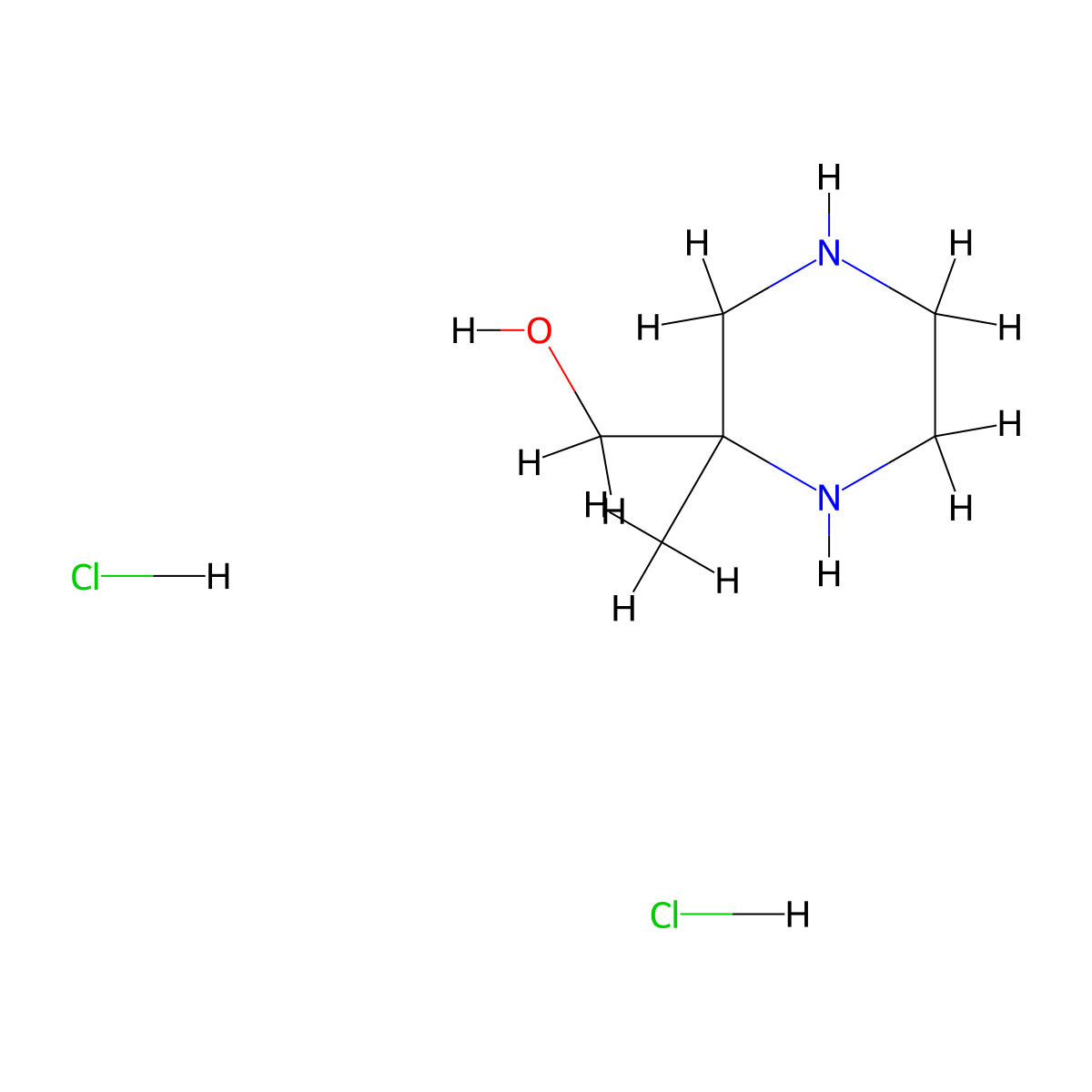 (2-Methylpiperazin-2-yl)methanol dihydrochloride molecular structure, CAS 2768326-48-1