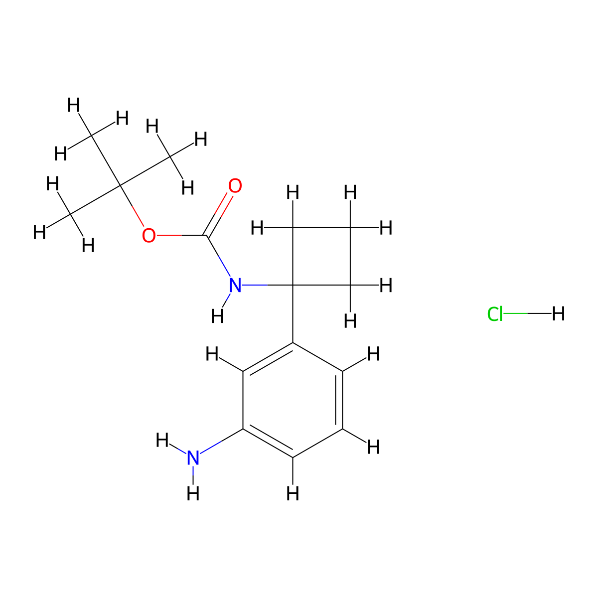 tert-butyl N-[1-(3-aminophenyl)cyclobutyl]carbamate hydrochloride molecular structure, CAS 2768326-49-2