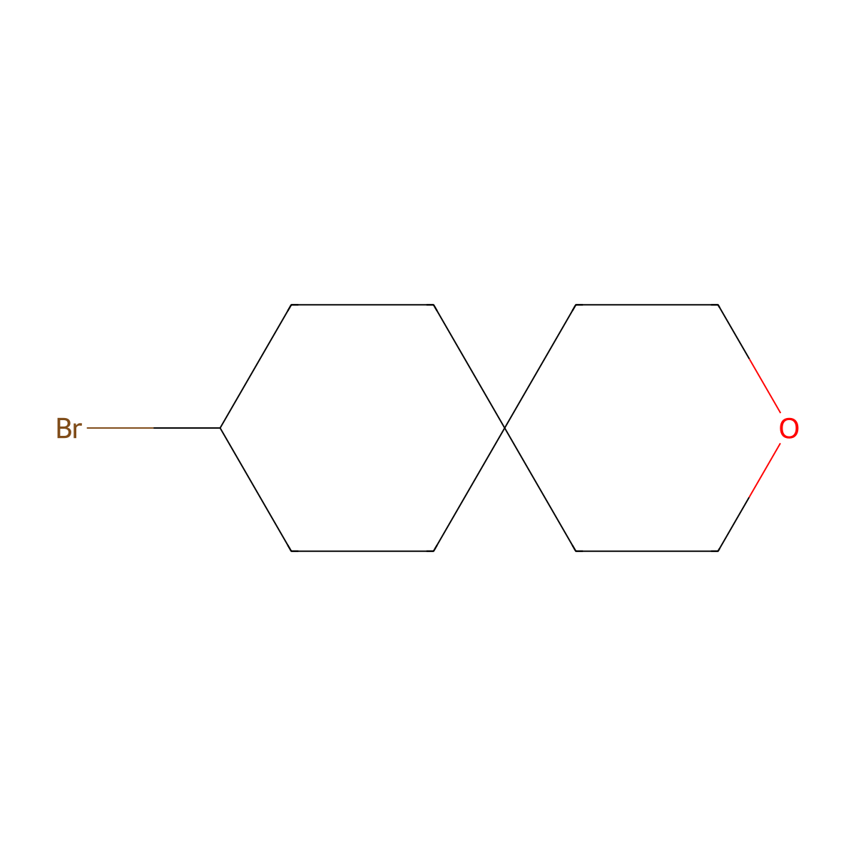 9-Bromo-3-oxaspiro[5.5]undecane molecular structure, CAS 2768326-61-8