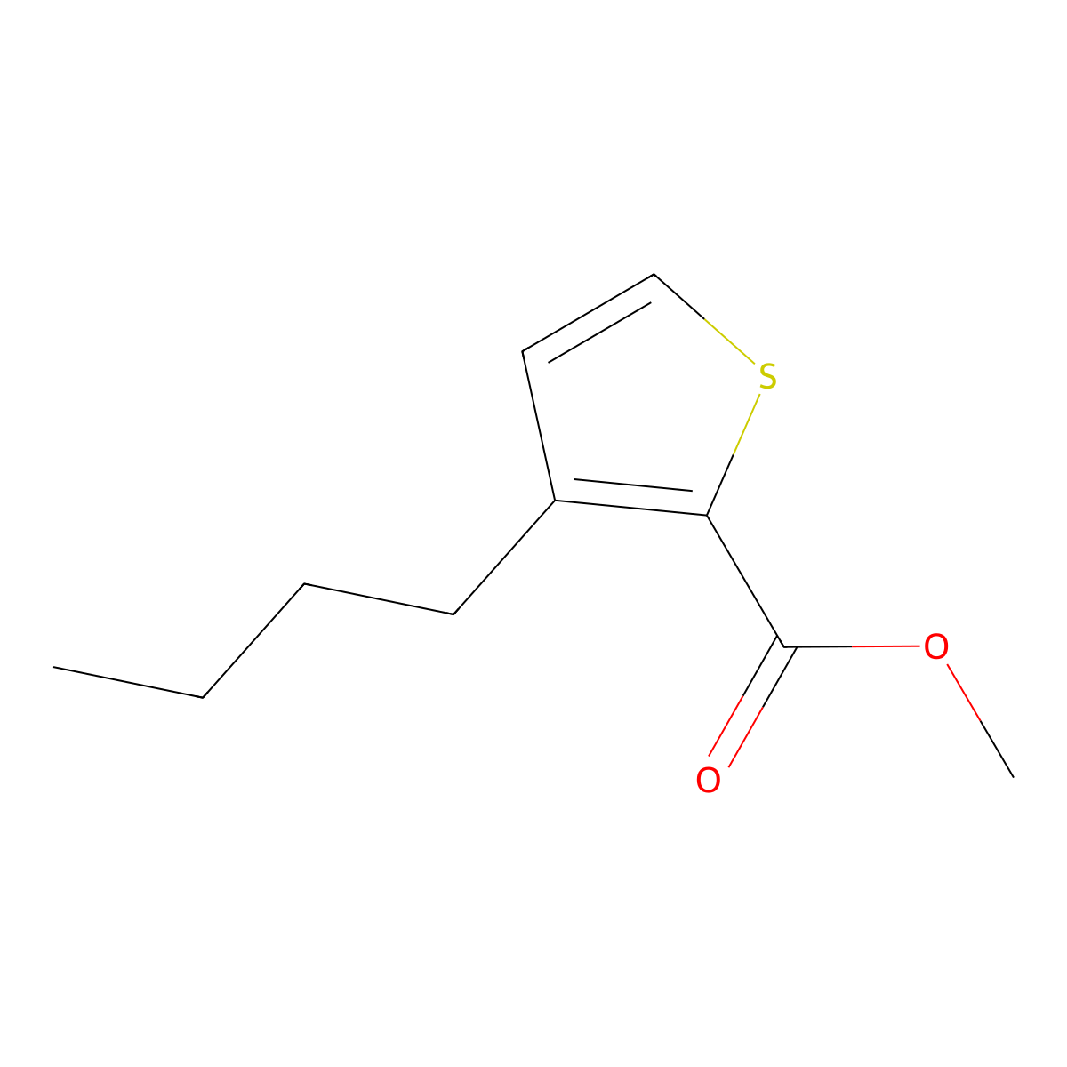 Methyl 3-butylthiophene-2-carboxylate molecular structure, CAS 2768326-63-0