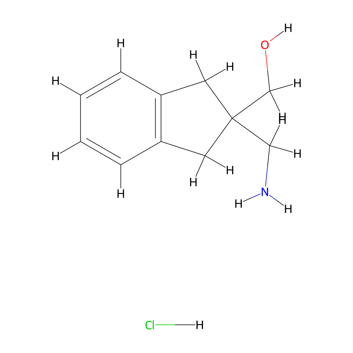 (2-(Aminomethyl)-2,3-dihydro-1H-inden-2-YL)methanol hydrochloride molecular structure, CAS 2768326-77-6