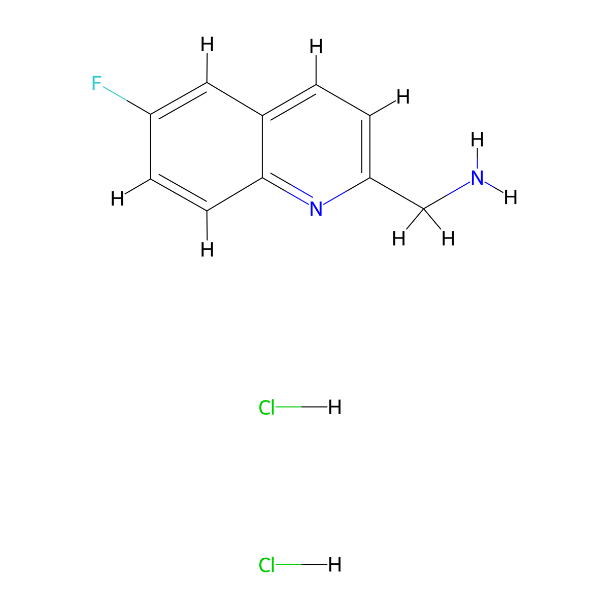 1-(6-Fluoroquinolin-2-yl)methanamine dihydrochloride molecular structure, CAS 2768326-83-4