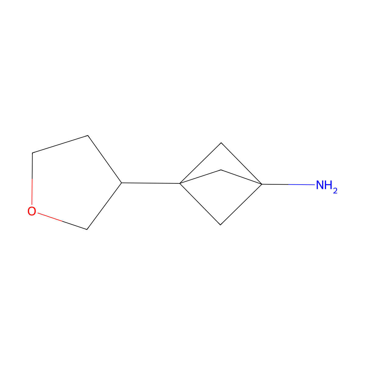 3-(Oxolan-3-yl)bicyclo[1.1.1]pentan-1-amine molecular structure, CAS 2768326-85-6