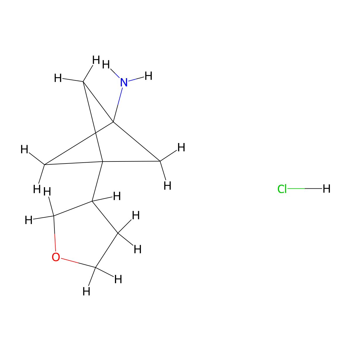 3-(Oxolan-3-yl)bicyclo[1.1.1]pentan-1-amine hydrochloride molecular structure, CAS 2768326-86-7