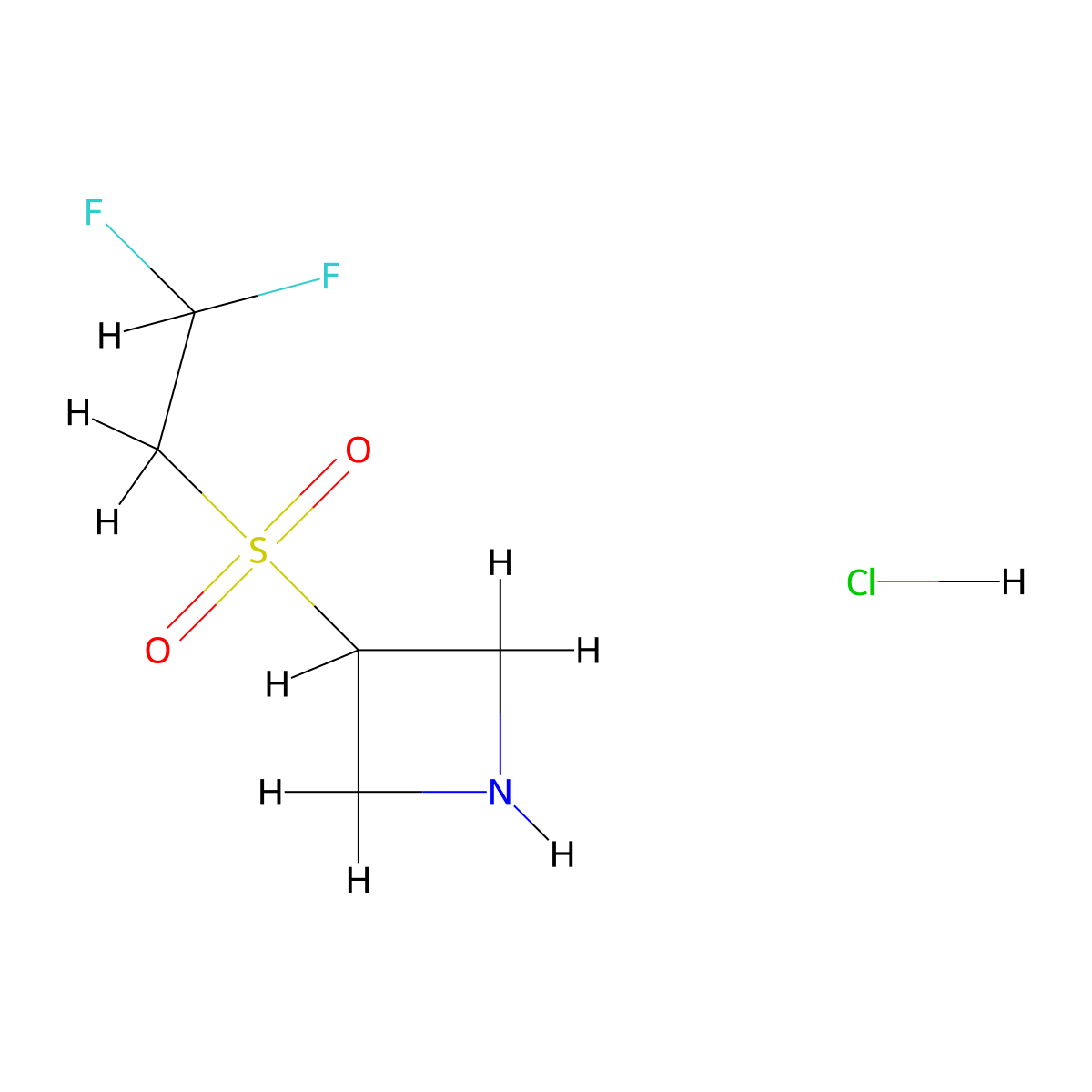 3-(2,2-Difluoroethanesulfonyl)azetidine hydrochloride molecular structure, CAS 2768326-90-3