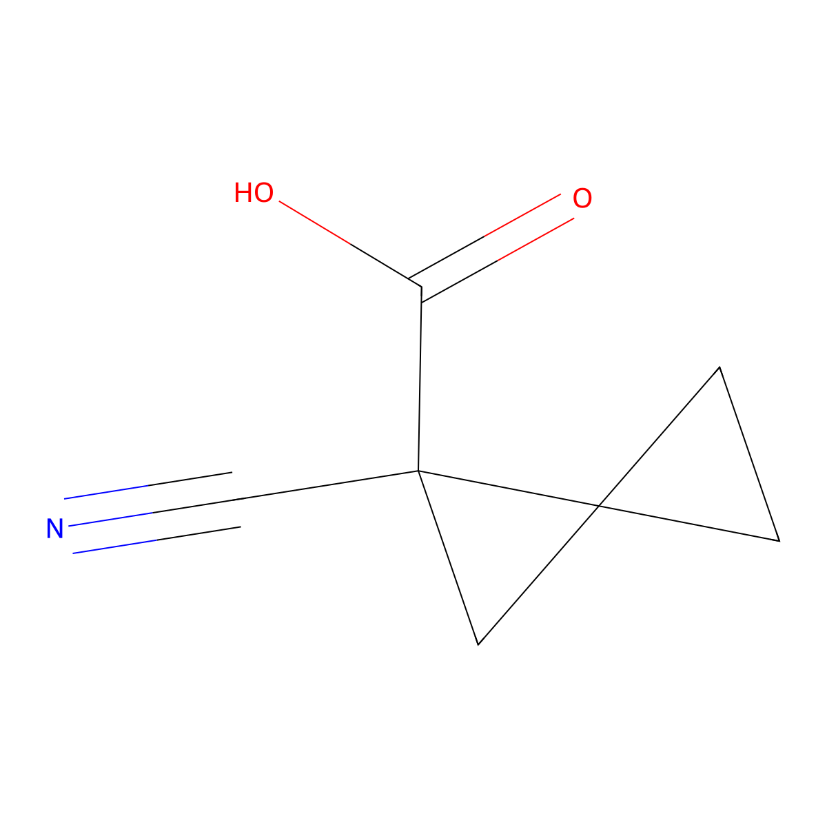 1-Cyanospiro[2.2]pentane-1-carboxylic acid molecular structure, CAS 2768326-96-9