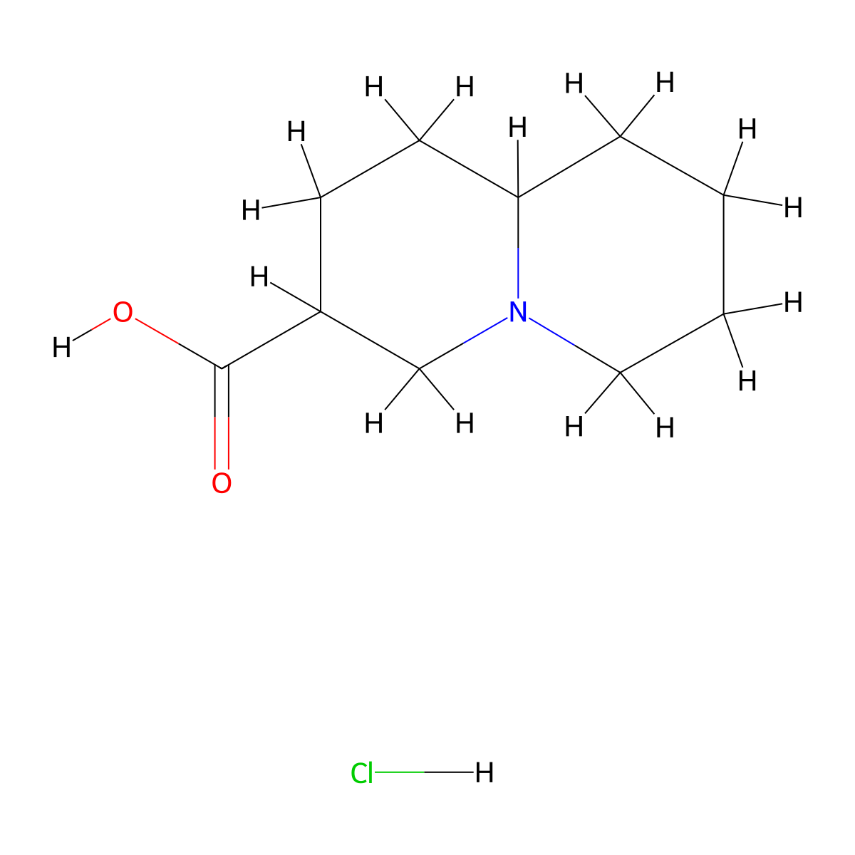octahydro-1H-quinolizine-3-carboxylic acid hydrochloride molecular structure, CAS 2768327-10-0