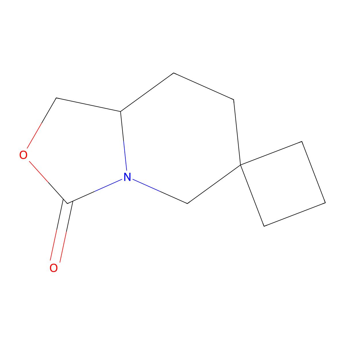 Hexahydrospiro[[1,3]oxazolo[3,4-a]pyridine-6,1'-cyclobutan]-3-one molecular structure, CAS 2768327-16-6