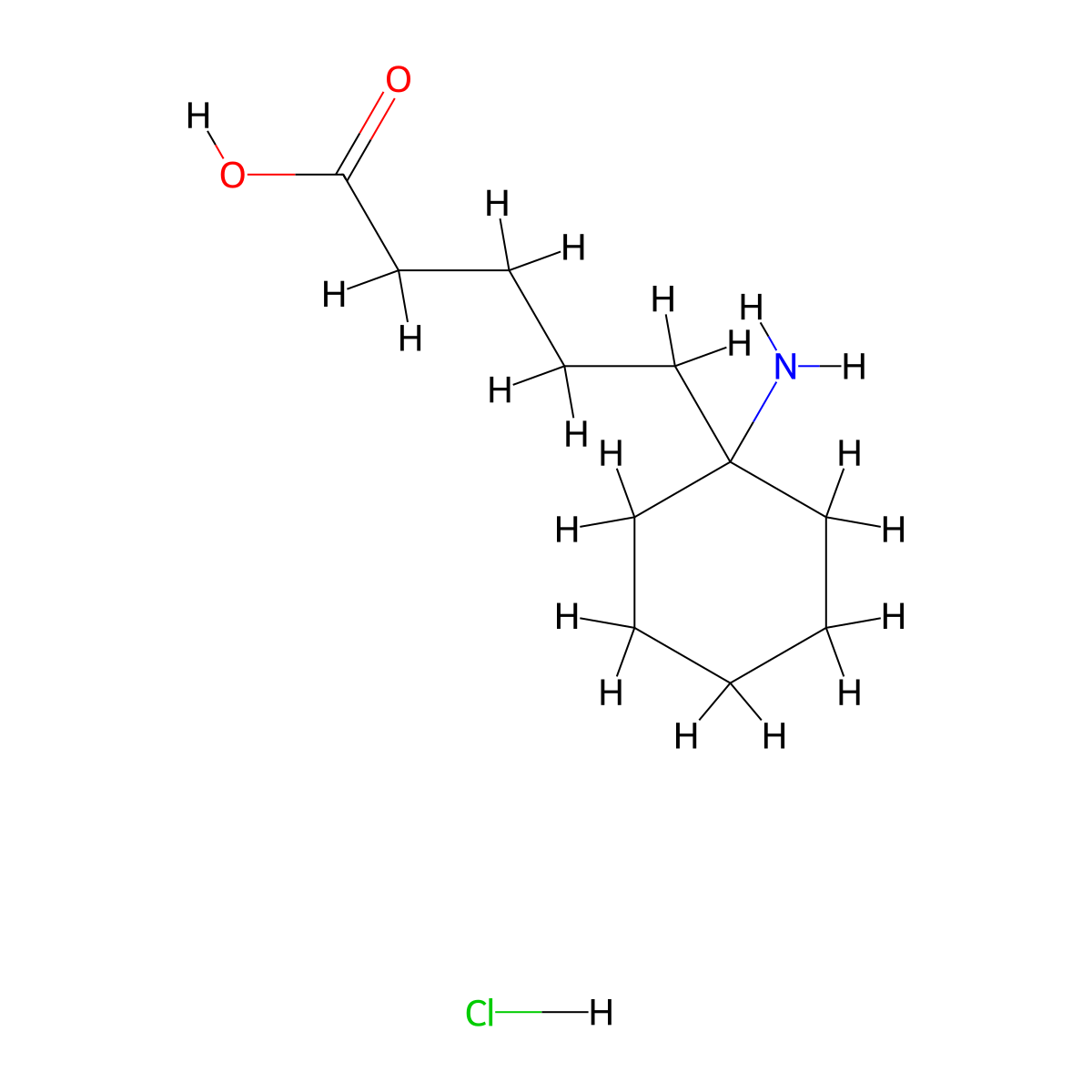 5-(1-Aminocyclohexyl)pentanoicacidhydrochloride molecular structure, CAS 2768327-20-2