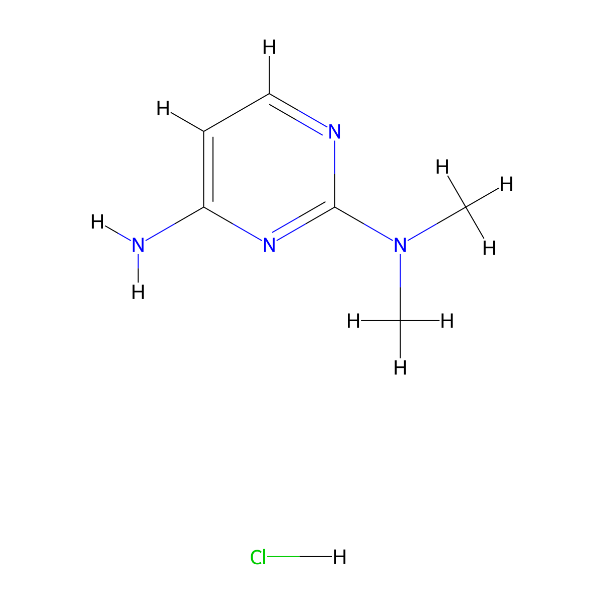 N2,N2-dimethylpyrimidine-2,4-diamine hydrochloride molecular structure, CAS 2768327-28-0