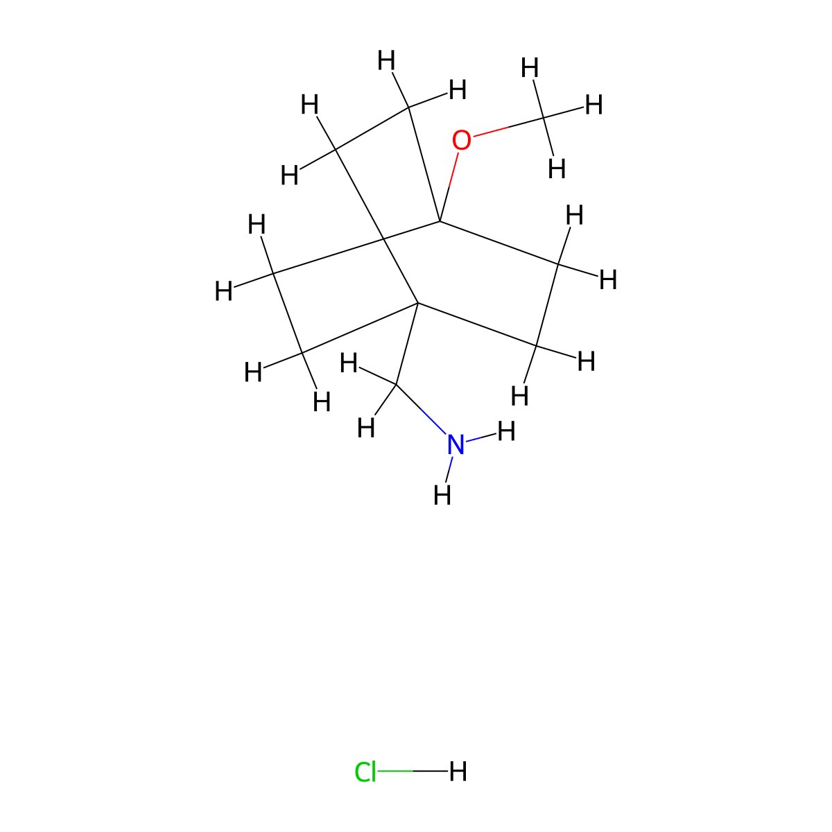 1-{4-Methoxybicyclo[2.2.2]octan-1-yl}methanamine hydrochloride molecular structure, CAS 2768327-35-9