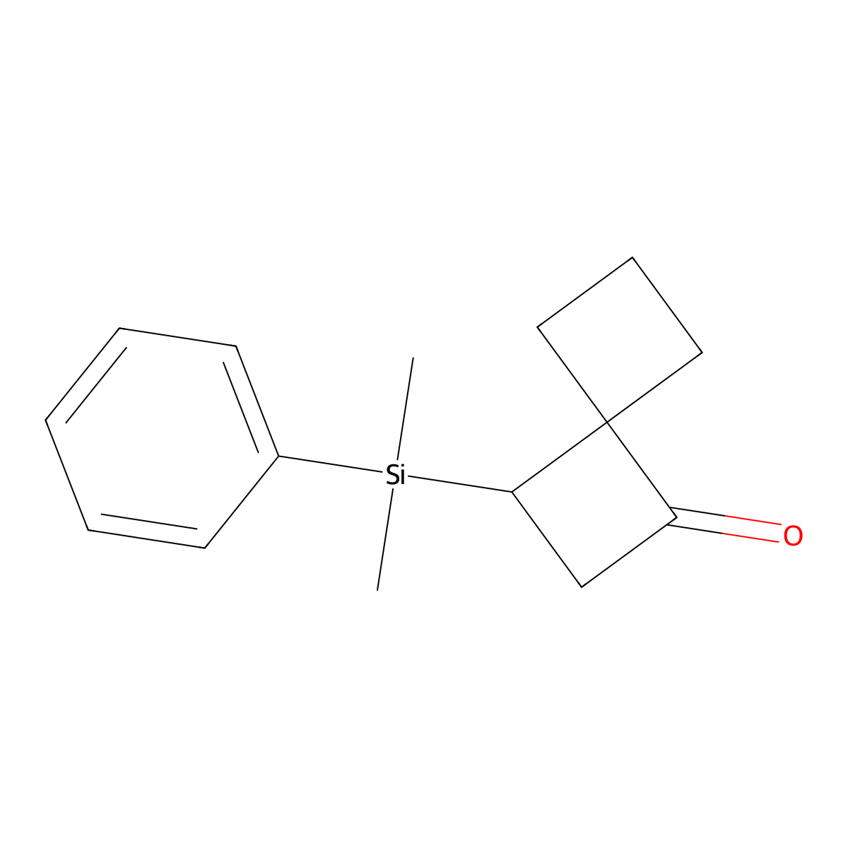 3-[Dimethyl(phenyl)silyl]spiro[3.3]heptan-1-one molecular structure, CAS 2768327-46-2