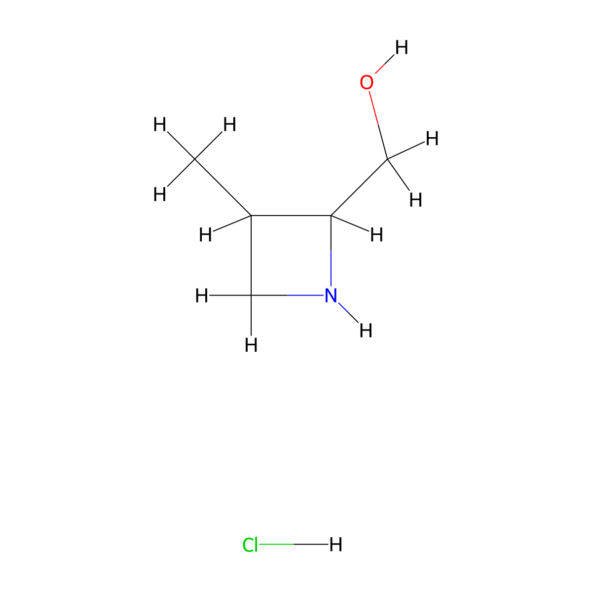 (3-Methylazetidin-2-yl)methanol hydrochloride molecular structure, CAS 2768327-51-9