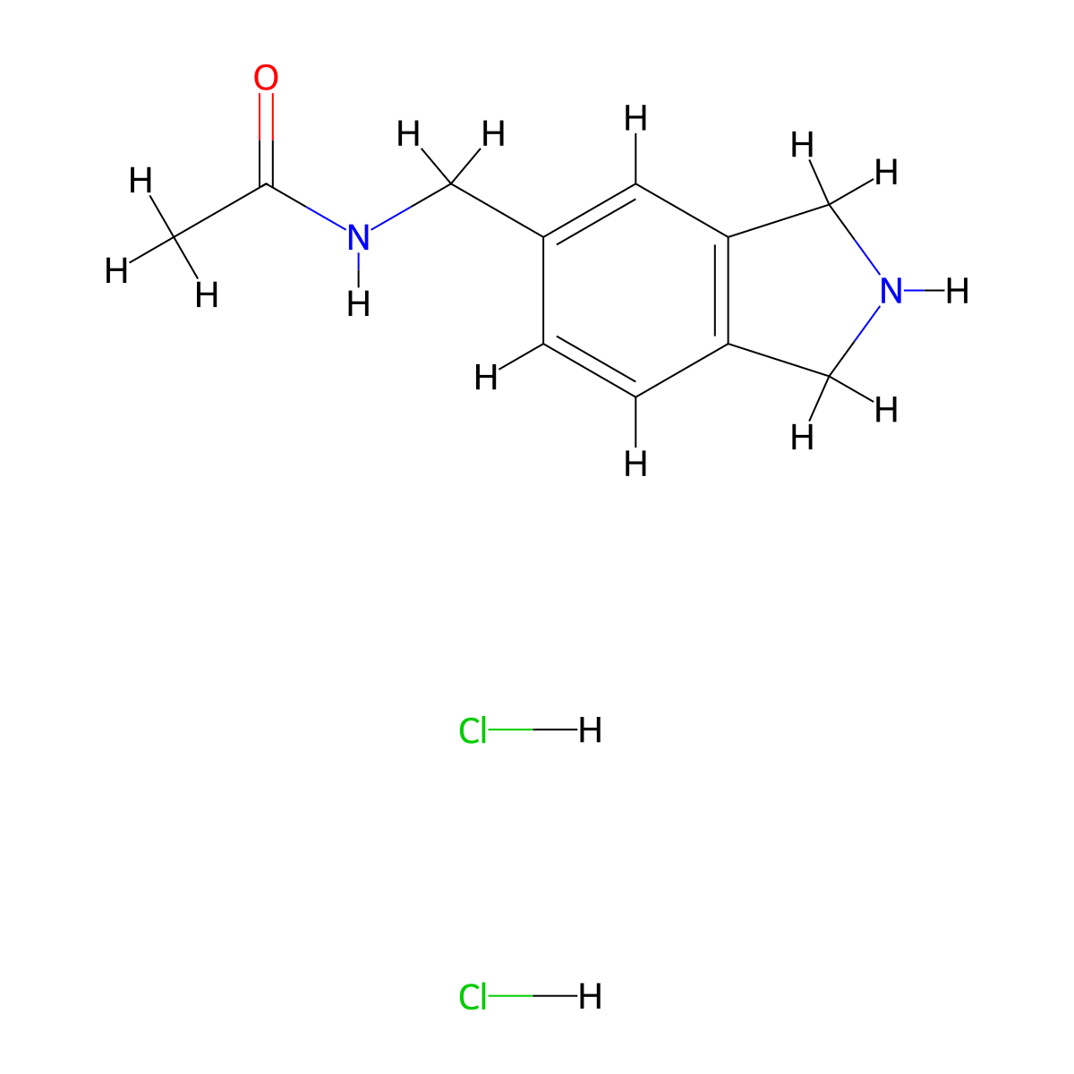 N-[(2,3-dihydro-1H-isoindol-5-yl)methyl]acetamide dihydrochloride molecular structure, CAS 2768327-54-2