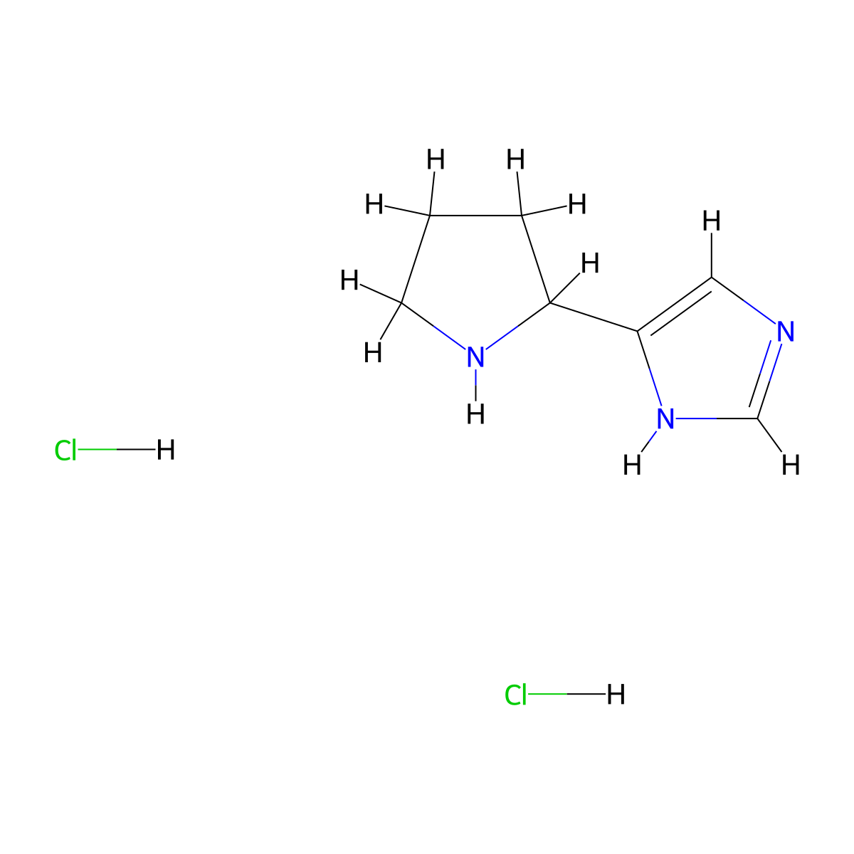 5-(pyrrolidin-2-yl)-1H-imidazole dihydrochloride molecular structure, CAS 2768327-55-3