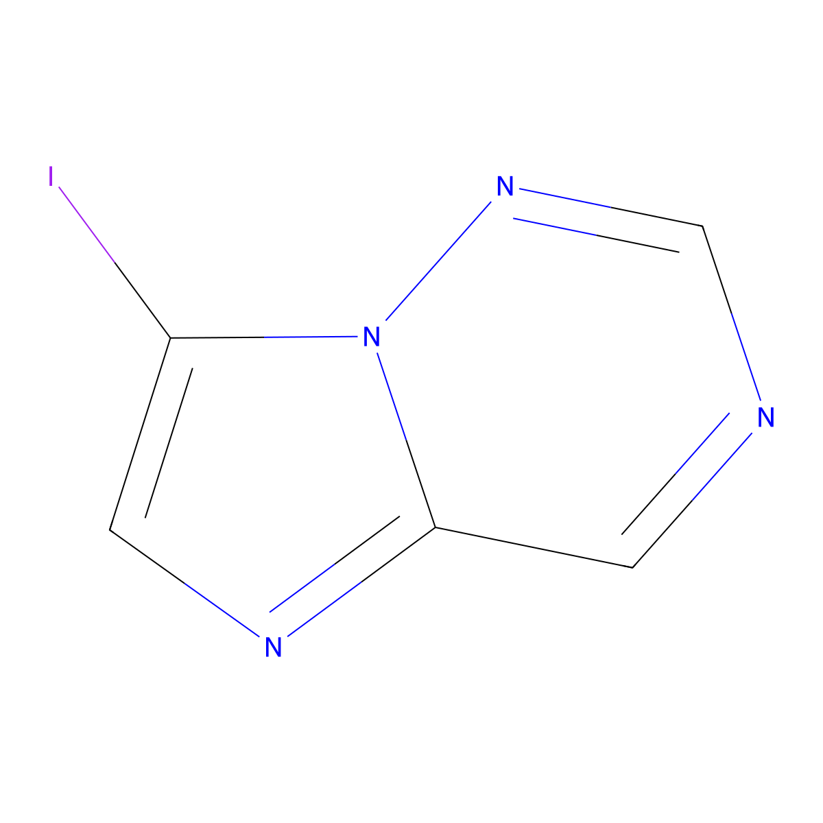 7-Iodoimidazo[2,1-f][1,2,4]triazine molecular structure, CAS 2768328-40-9