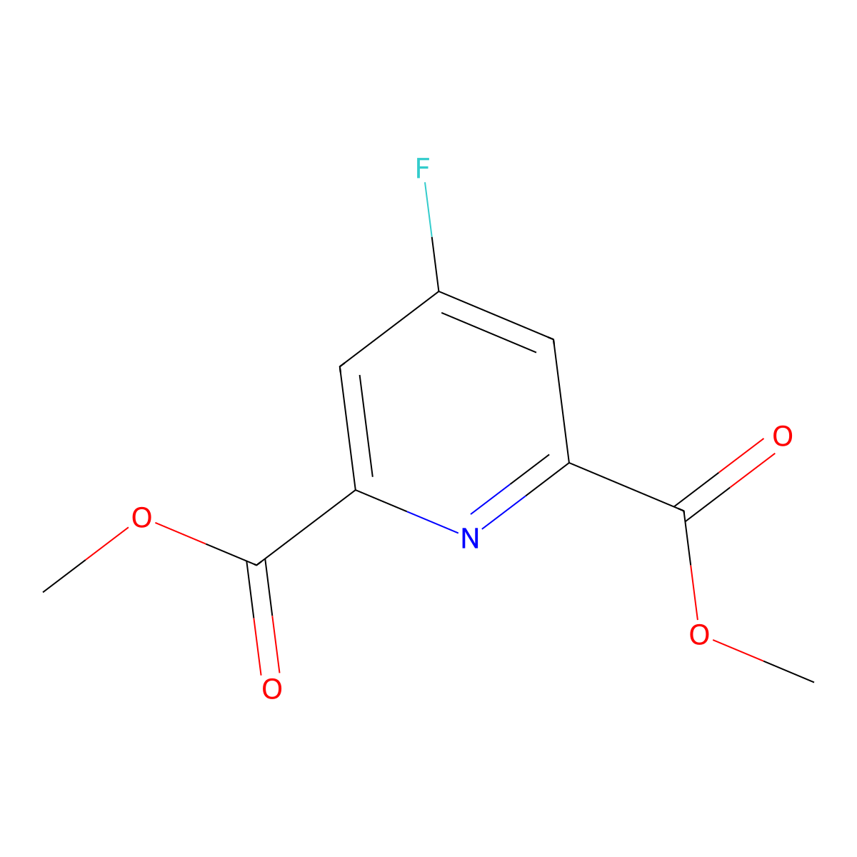 2,6-Dimethyl 4-fluoropyridine-2,6-dicarboxylate molecular structure, CAS 2768332-16-5