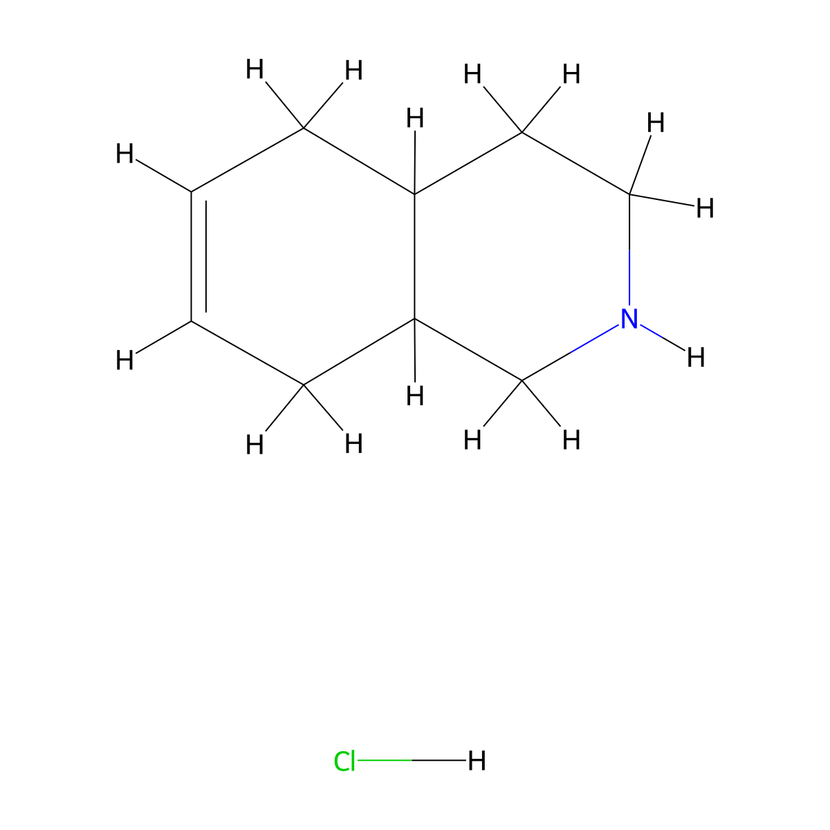 1,2,3,4,4a,5,8,8a-Octahydroisoquinoline hydrochloride molecular structure, CAS 2768332-32-5
