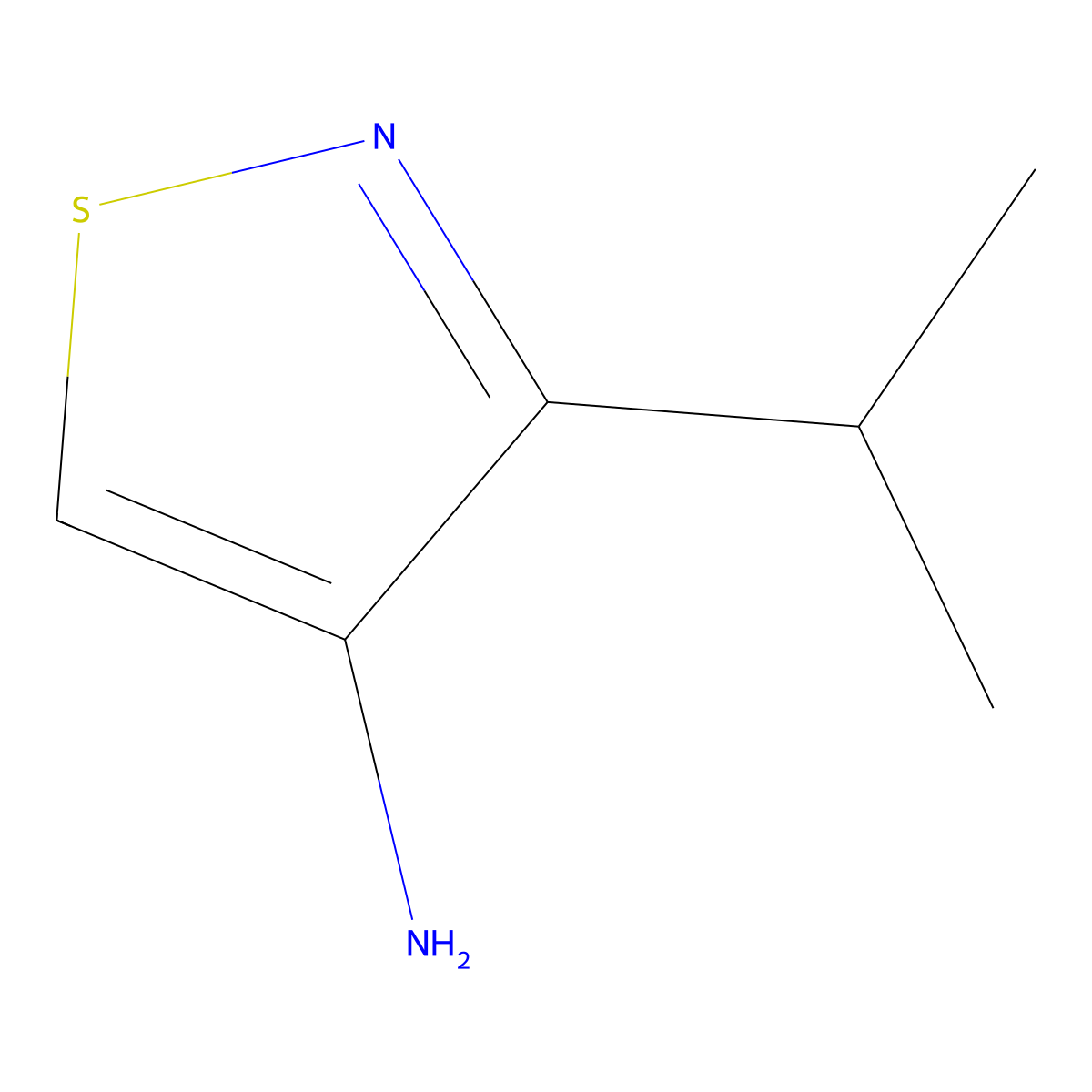 3-(Propan-2-yl)-1,2-thiazol-4-amine molecular structure, CAS 2768332-33-6